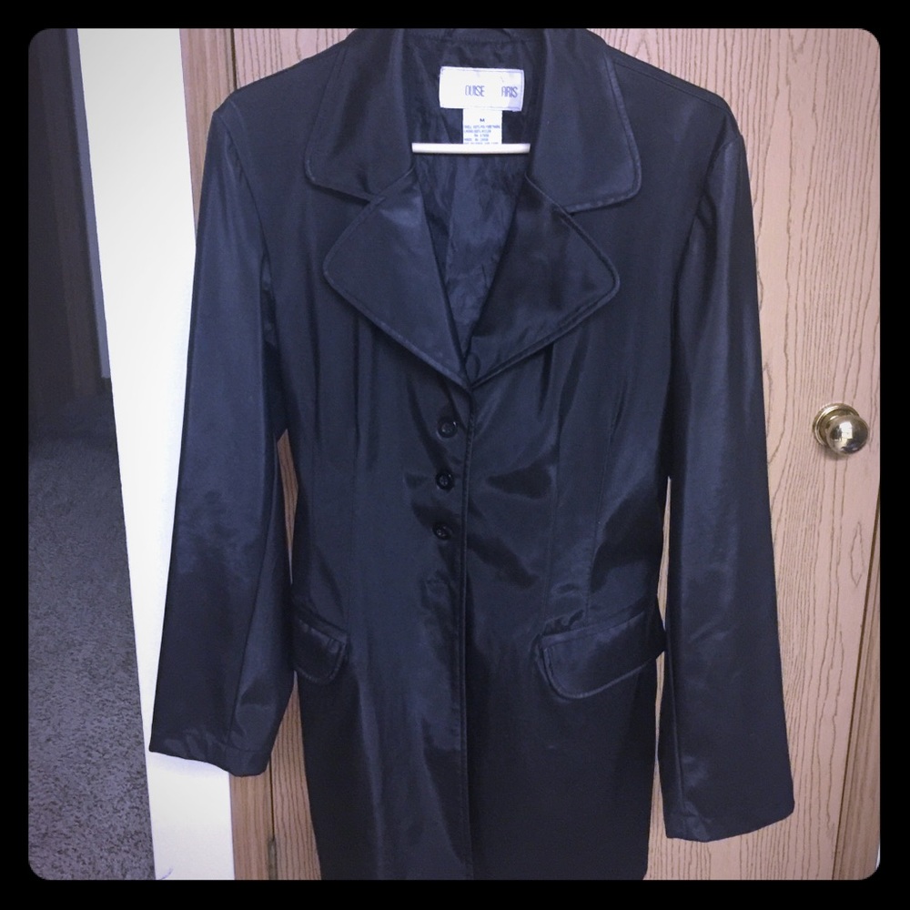Louise Paris Black Long Sleeve Trench Coat Jacket